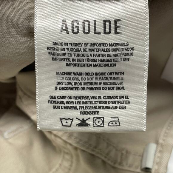 NWT AGOLDE Sefton Pant in Comb Cream Pure Cotton Womens Size 24 - Picture 9 of 10